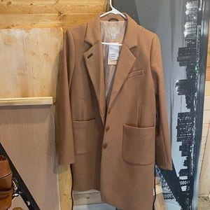 Cashmere long trench coat